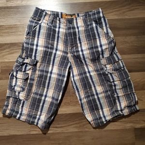 Plaid Lee Dungaree Shorts